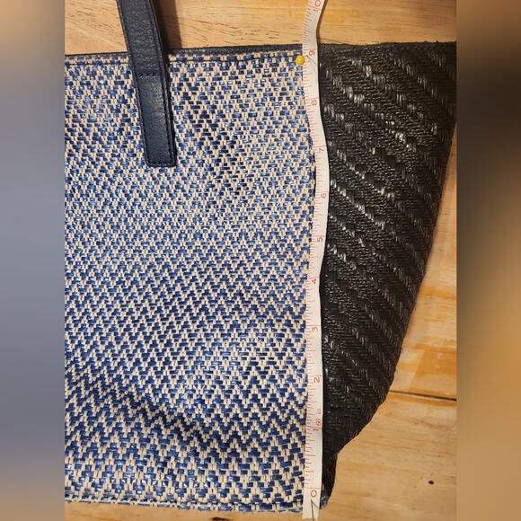 MARC BY MARC JACOBS BLUE ISLE DE SEA TINA WOVEN TOTE PURSE DESIGNER BAG - Picture 13 of 16